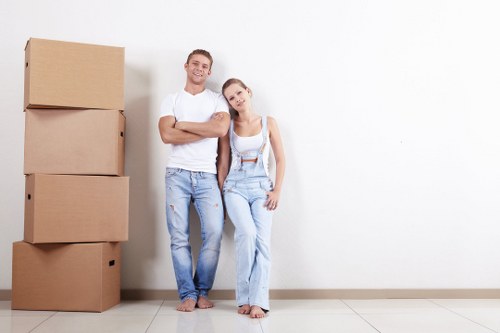 House removal team helping with a local move in New Addington
