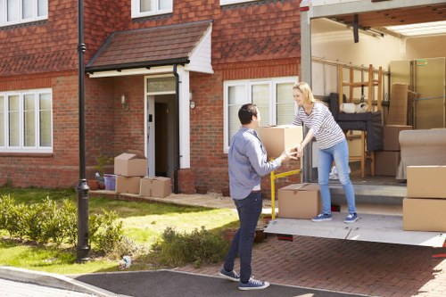 Van loading during a New Addington moving service