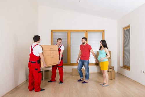 Careful loading of furniture during a New Addington removal