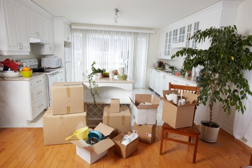 Office removals planning in New Addington with business equipment and boxes